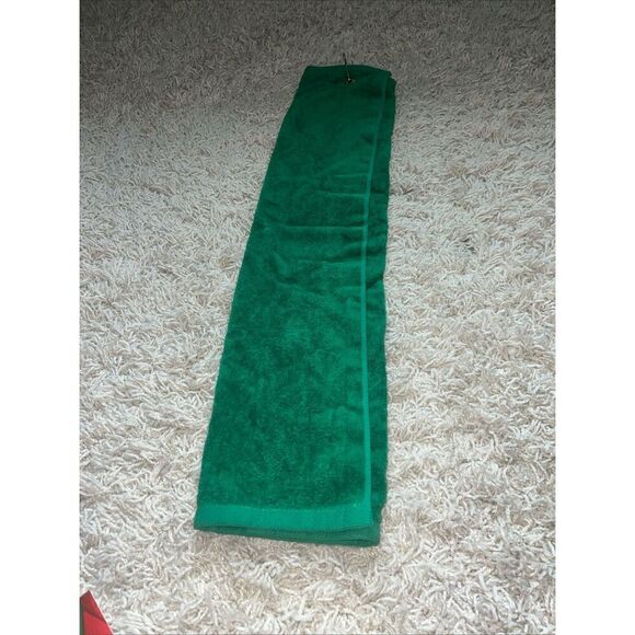 Masters Golf PGA Green Caddy Towel Augusta National Embroidered and Hat Clip w R - Picture 6 of 8
